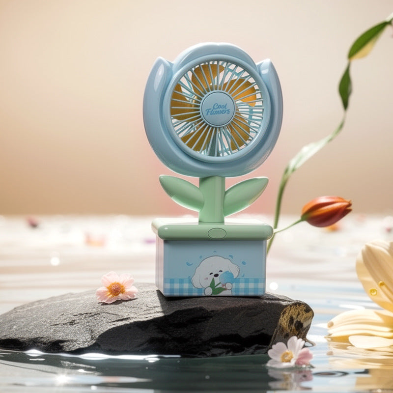 Flower-Themed Portable Mini Fan Kalsten