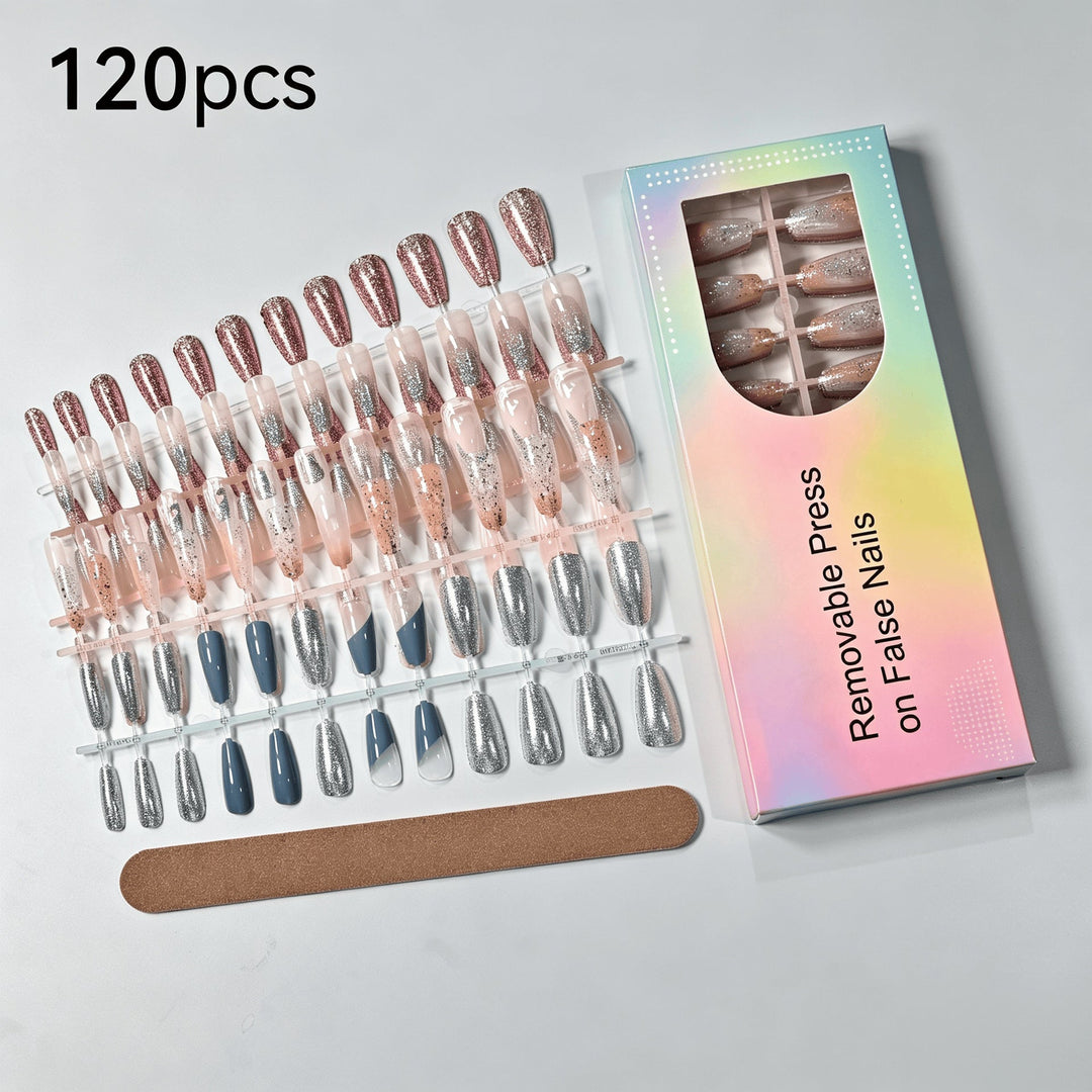 Removable Press-On Nail Set with Decorative Designs Kalsten