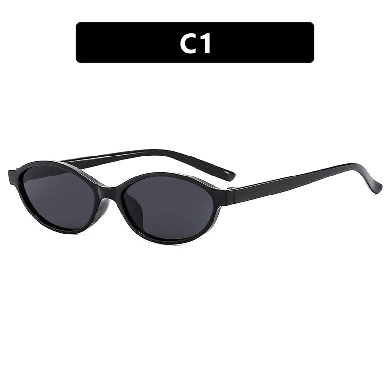 Women oval-shaped sunglasses with transparent frame and UV protection Kalsten