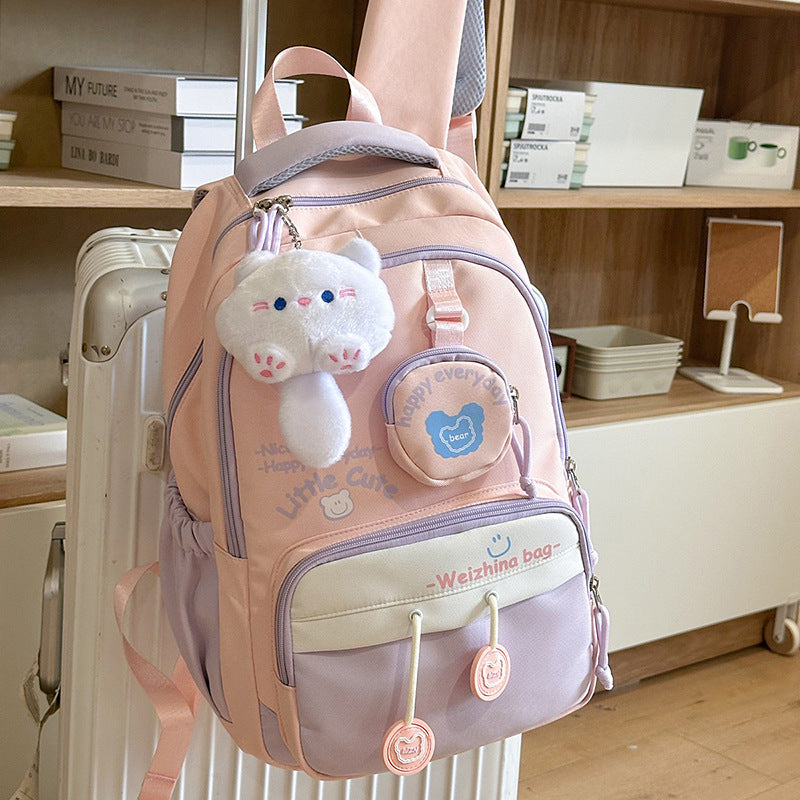 Cute Plush Companion School Backpack