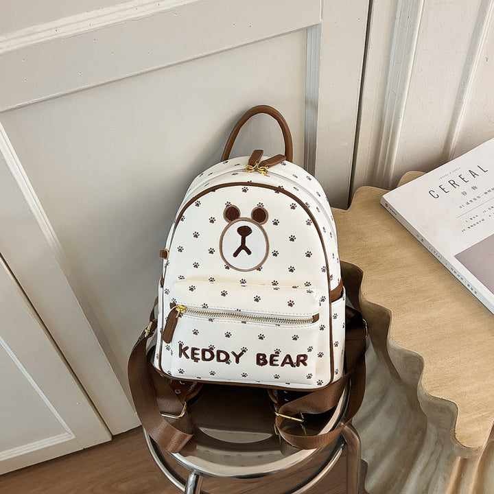 Children's Whimsical Bear-Themed Mini School Backpack