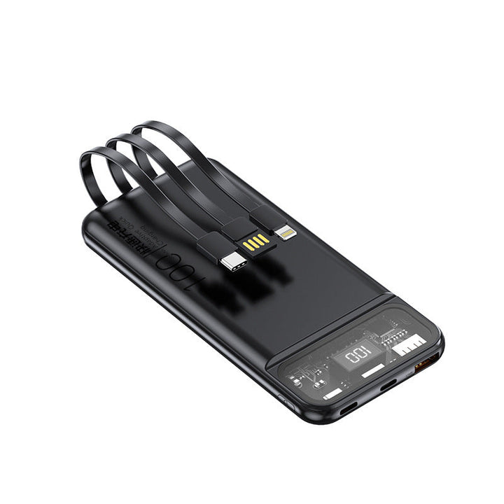 Portable power bank with multifunctional cable system and digital display Kalsten