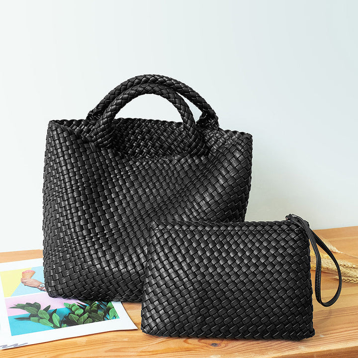 Elegant Braided Handbag with Removable Clutch Kalsten