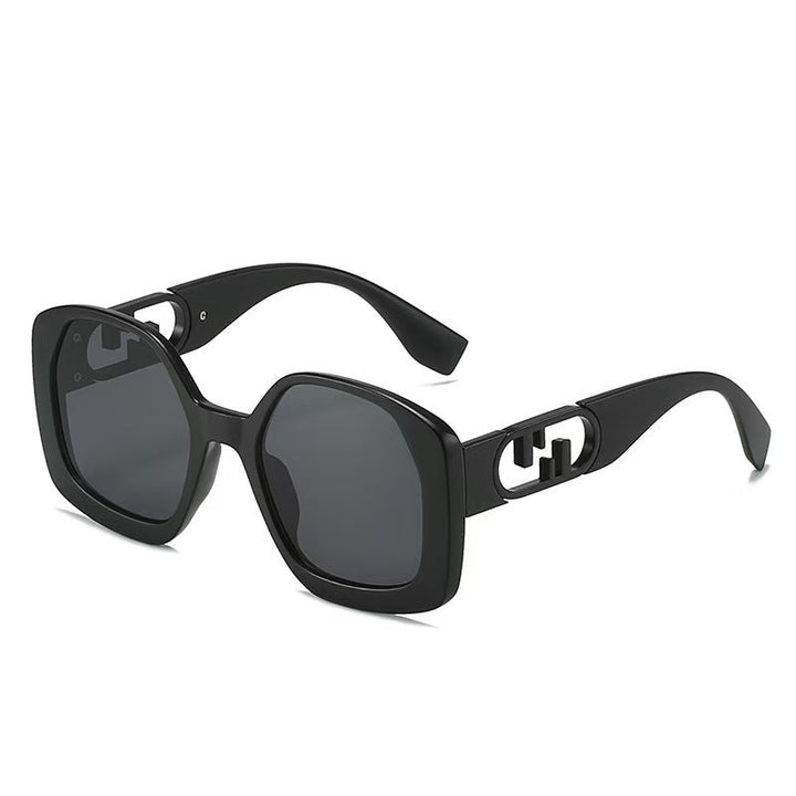 Women oversized sunglasses with extravagant geometric frame and elegant accents Kalsten
