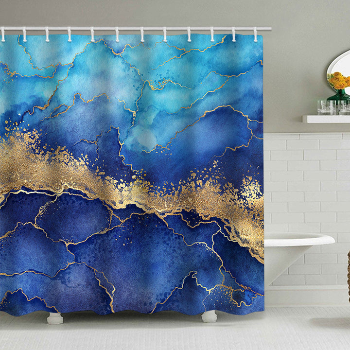 Artistic Marble Design Shower Curtain Kalsten