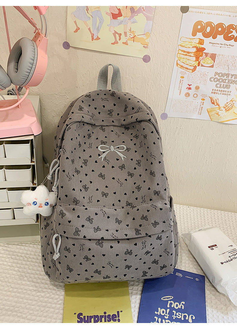 Charming Butterfly Print School Backpack