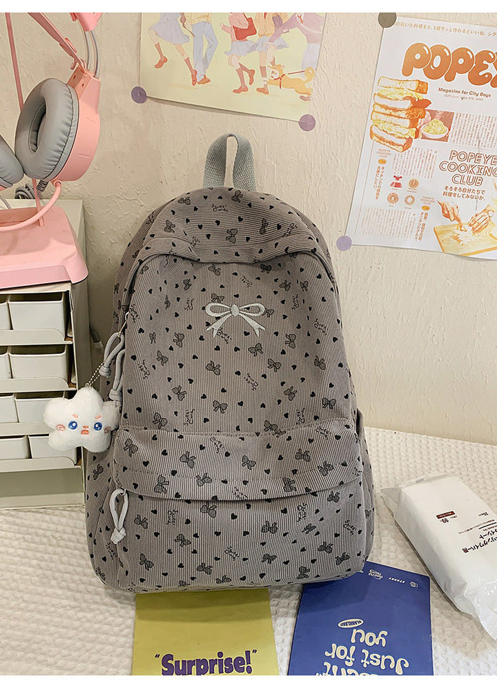 Charming Butterfly Print School Backpack