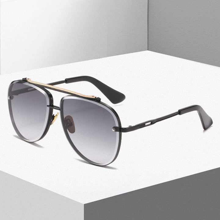 Women's Oversized Pilot Sunglasses with Adjustable Nose Pads and High-Quality Metal Frame Kalsten