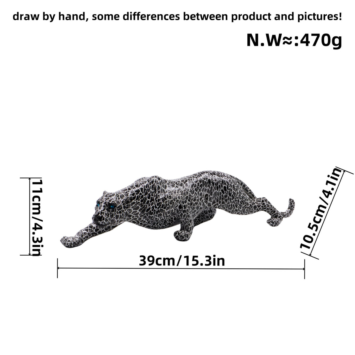 Artistic and colorful animal figure in panther shape Acalora