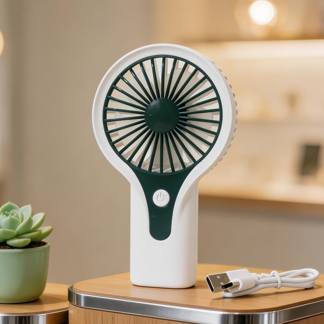 Women's Portable USB Hand Fan with Ergonomic Handle Kalsten