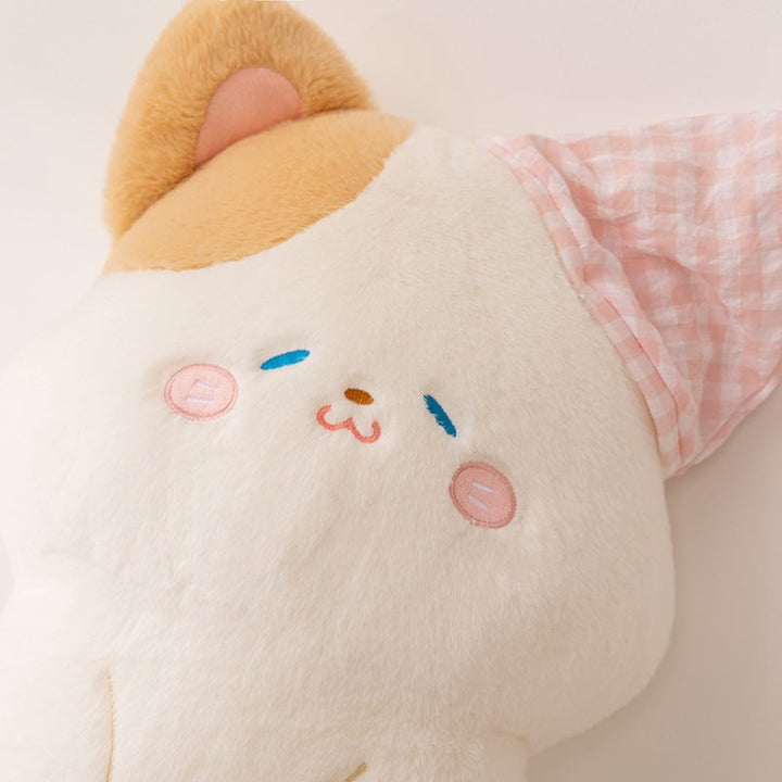 Plush neck roll with kitten motif Kalsten
