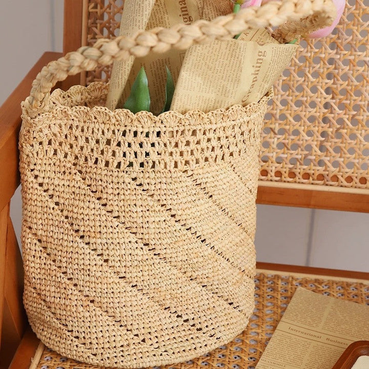 Handmade basket bag with unique weaving Kalsten