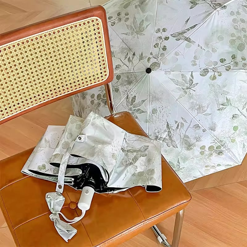 Women's folding umbrella with botanical print design Kalsten