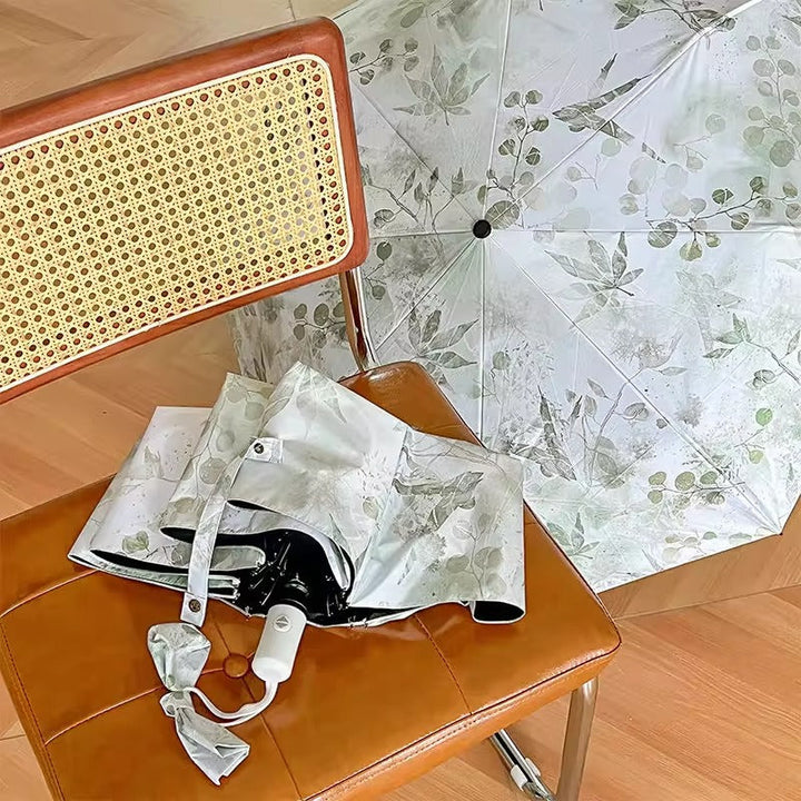 Women's folding umbrella with botanical print design Kalsten
