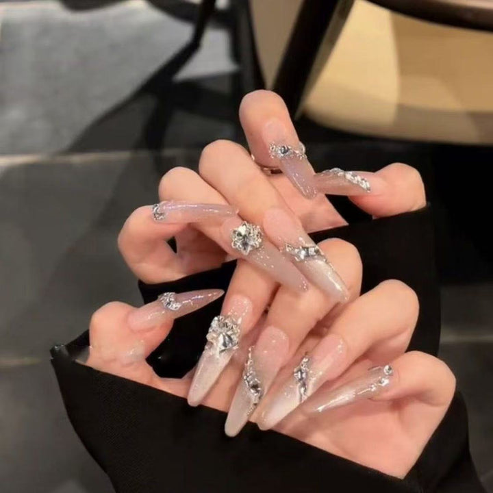 Exquisite Crystal-Embellished Press-On Nails Kalsten