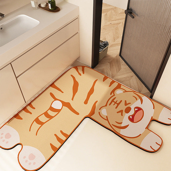 Fun-Filled Cartoon-Themed Bath Mat Kalsten