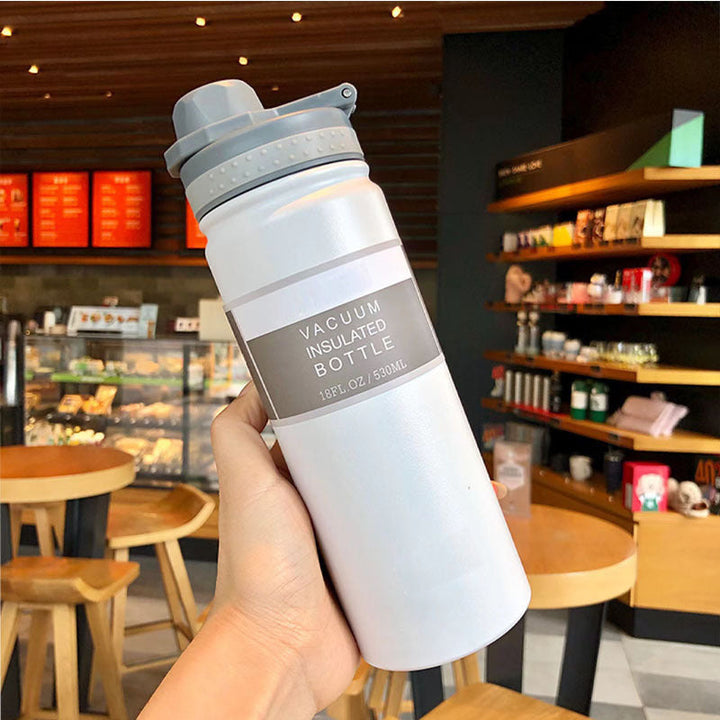 Women's insulated drinking bottle with integrated silicone drinking lid Kalsten