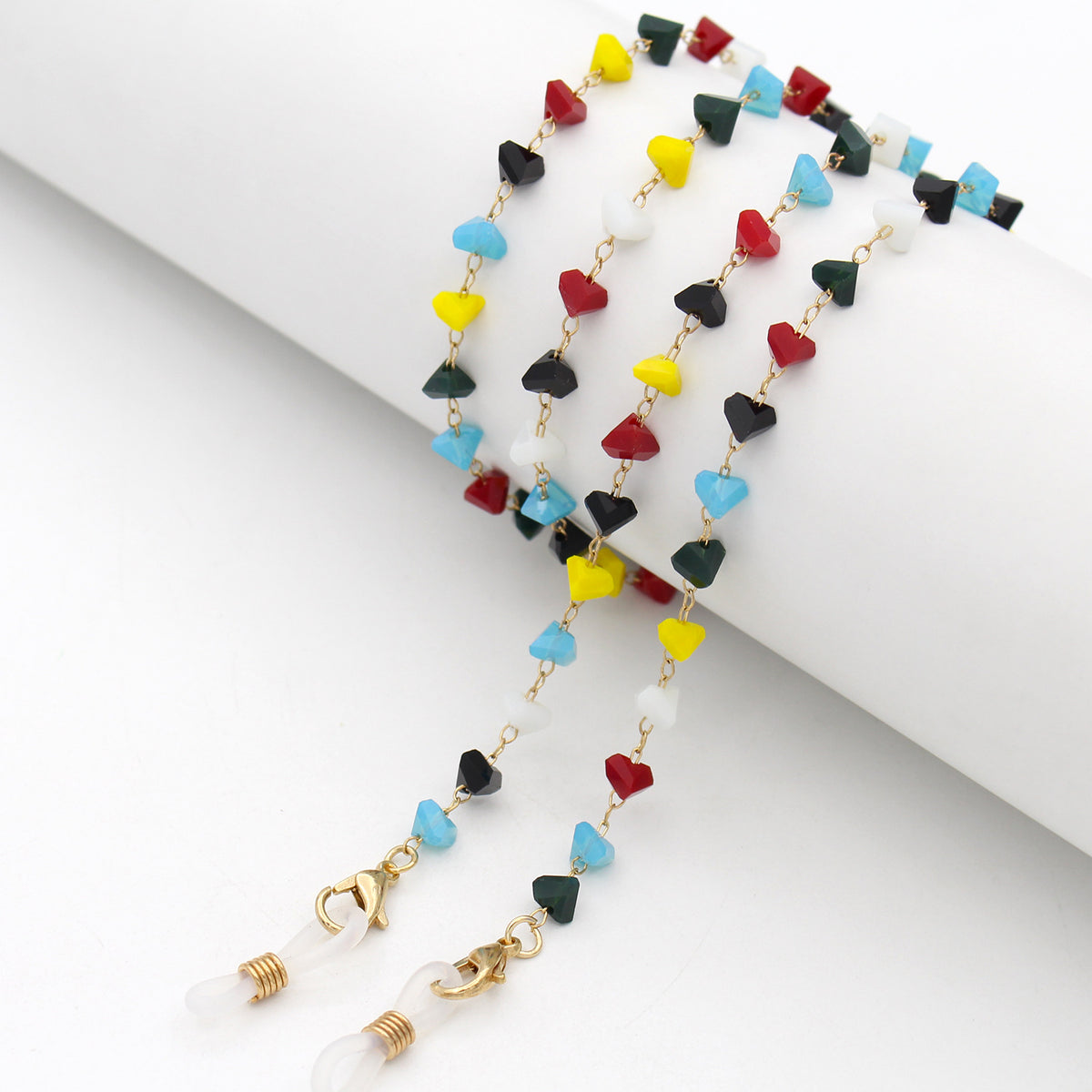 Heart Shaped Beaded Eyewear Chain Acalora