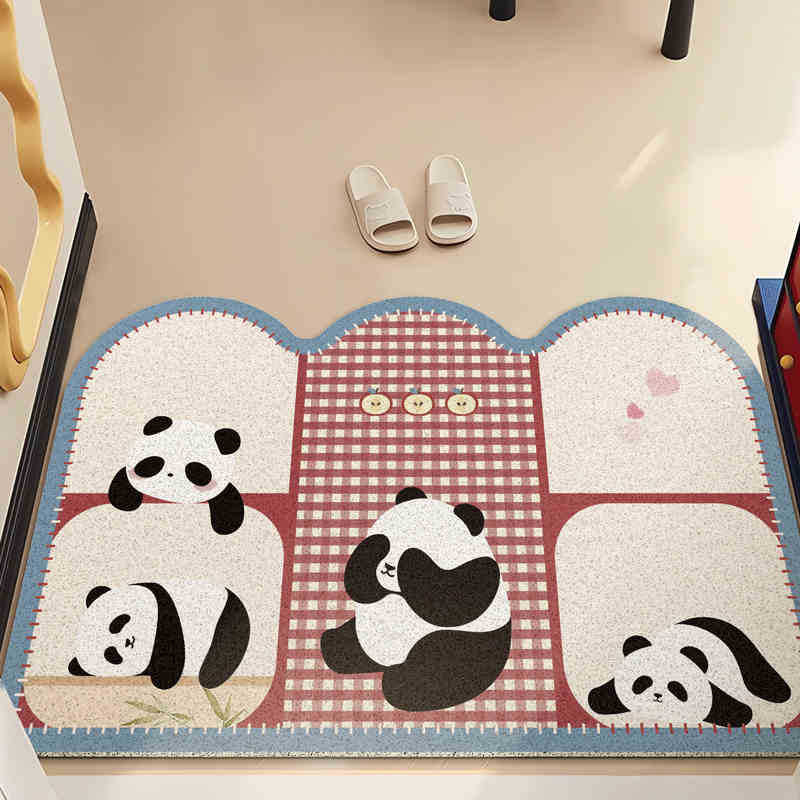 Cute Panda-Themed Kitchen Mat