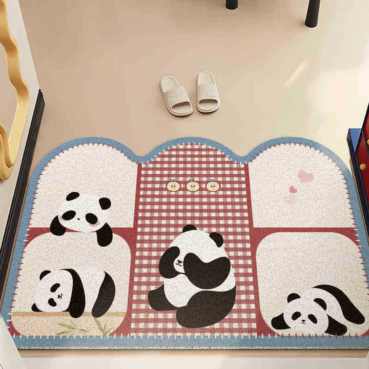 Cute Panda-Themed Kitchen Mat