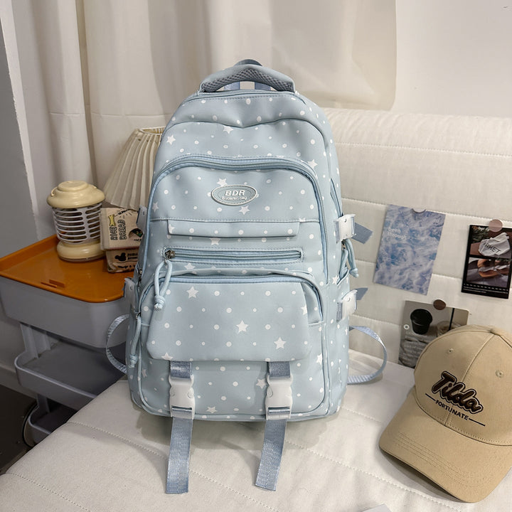 Star-Patterned Multi-Compartt Backpack Kalsten
