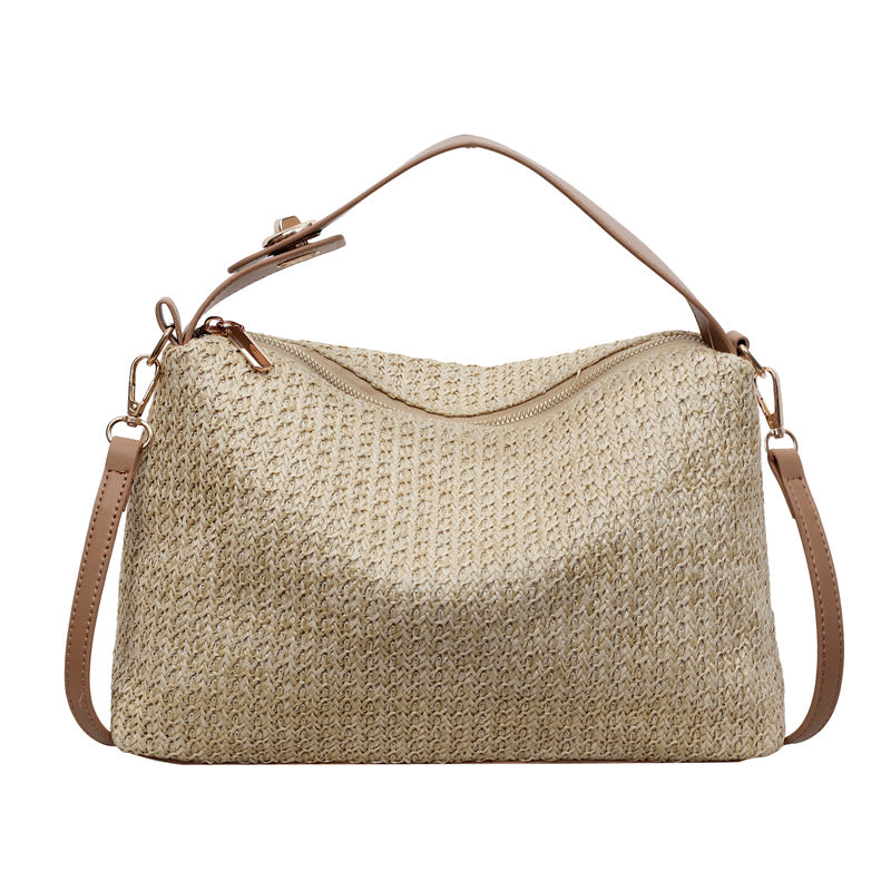 Elegant Straw Bag with Removable Shoulder Strap Kalsten