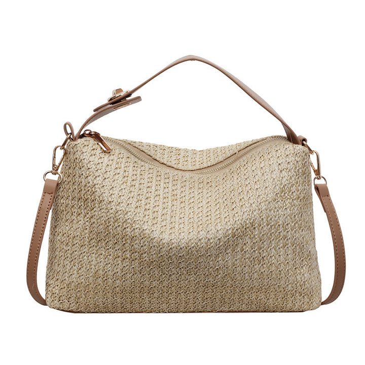 Elegant Straw Bag with Removable Shoulder Strap Kalsten