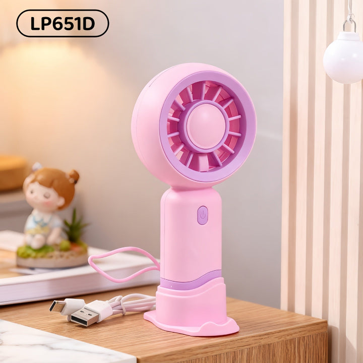 Women's Portable Mini Fan with Digital Speed Display Kalsten
