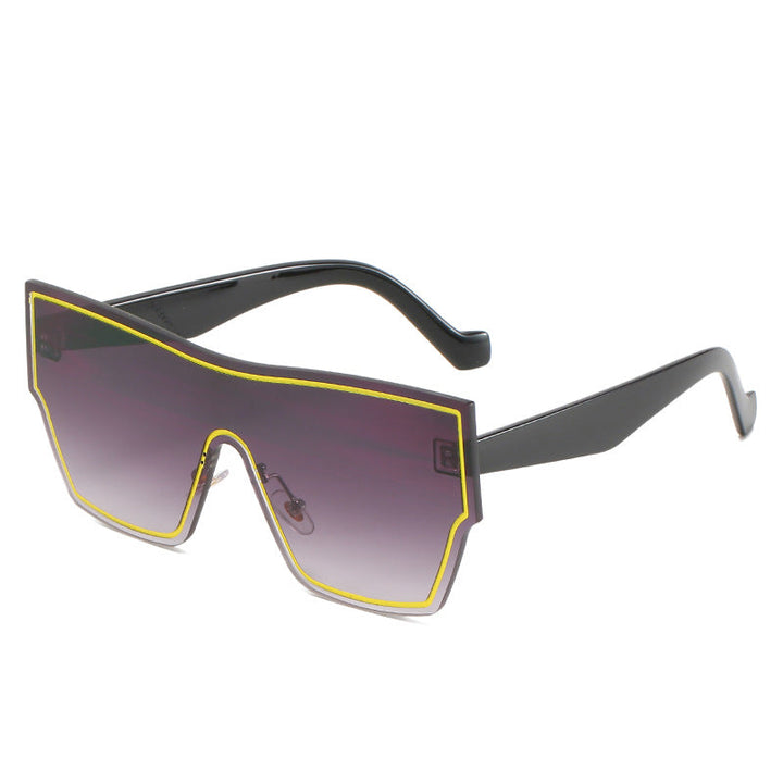 Women futuristic oversized wraparound sunglasses Kalsten
