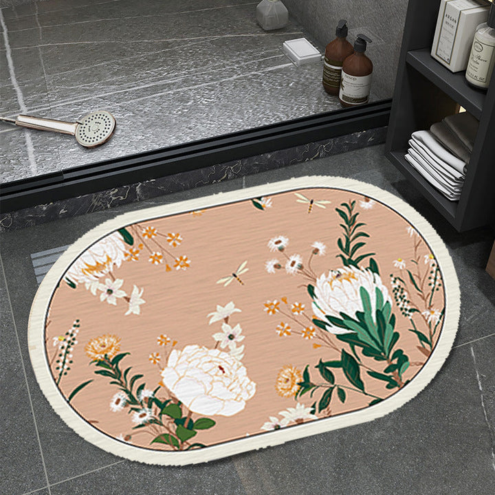 Floral Pattern Bathmat Kalsten