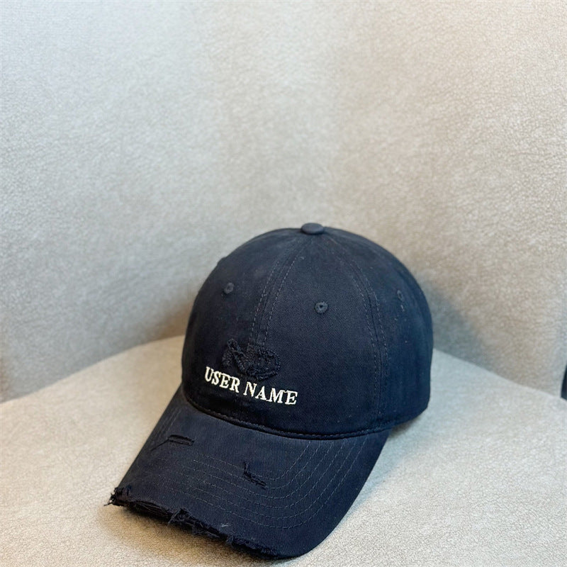 Women's Distressed Casual Adjustable Baseball Cap Kalsten