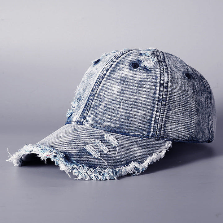Men's Distressed Vintage Denim Baseball Cap Kalsten