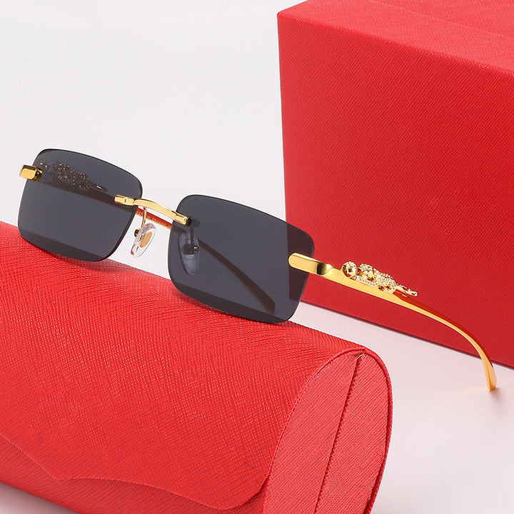 Ladies fashionable sunglasses with elegant metal frame and embellished temples Kalsten