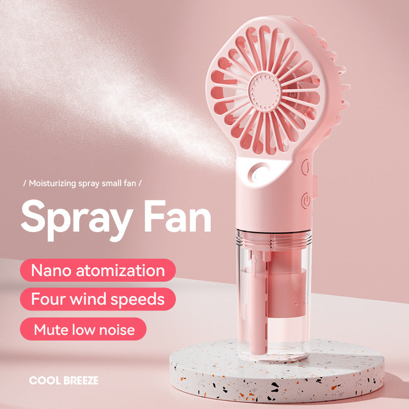 Cooling handheld misting fan with nano-atomizing water reservoir Kalsten