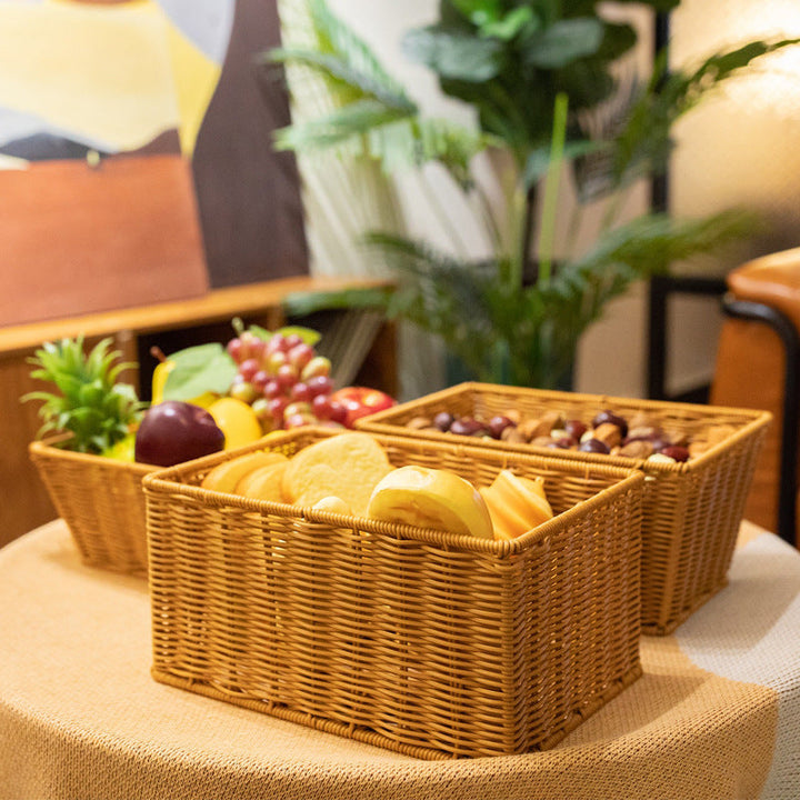 Women's rectangular basket made of woven material Kalsten