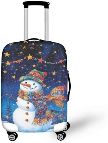 Unisex nano elastic suitcase cover with horse and sunflower motif, stretchable stretch protection for hard shell trolley with zipper Kalsten