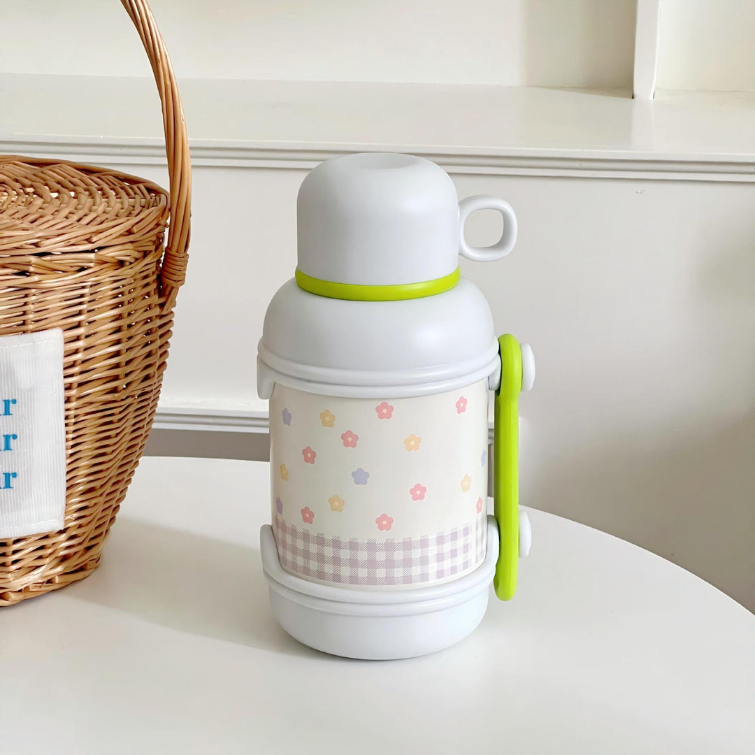 Ladies Insulated Floral Pattern Thermos Bottle Kalsten