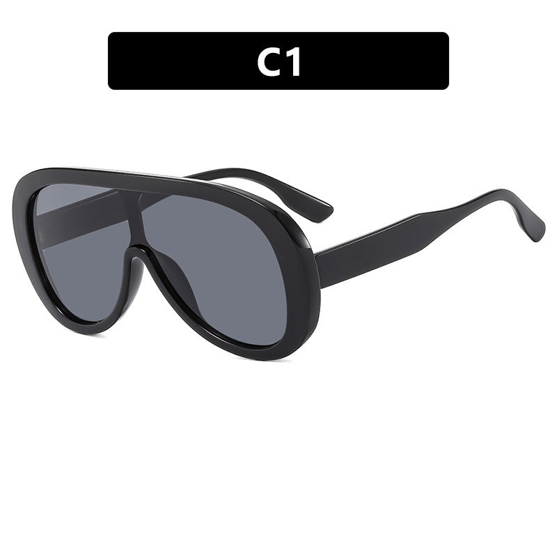 Women’s futuristic sports sunglasses with wide lens and UV protection Kalsten