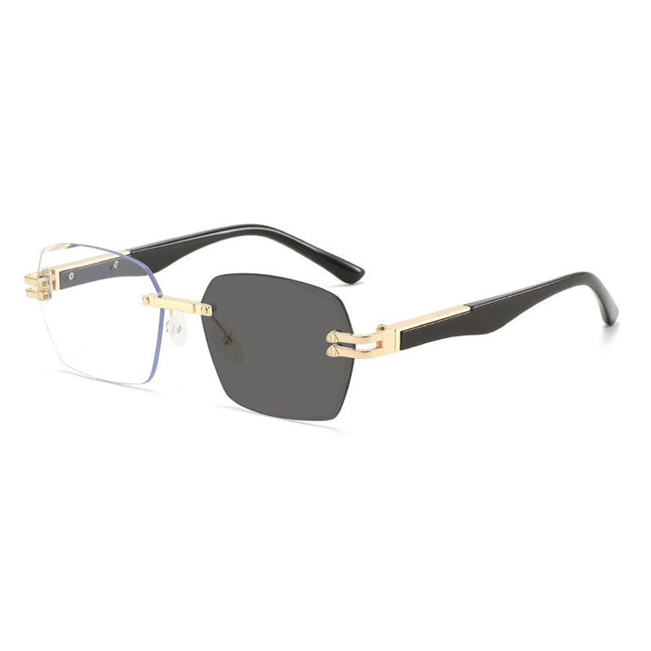 Men's Elegant Square Sunglasses with Wooden Temples Kalsten