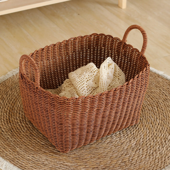 Handwoven Versatile Storage Basket with Ergonomic Handles Kalsten