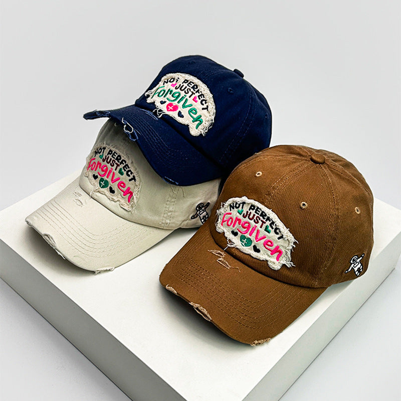 Women's Distressed Cotton Inspirational Baseball Cap Kalsten