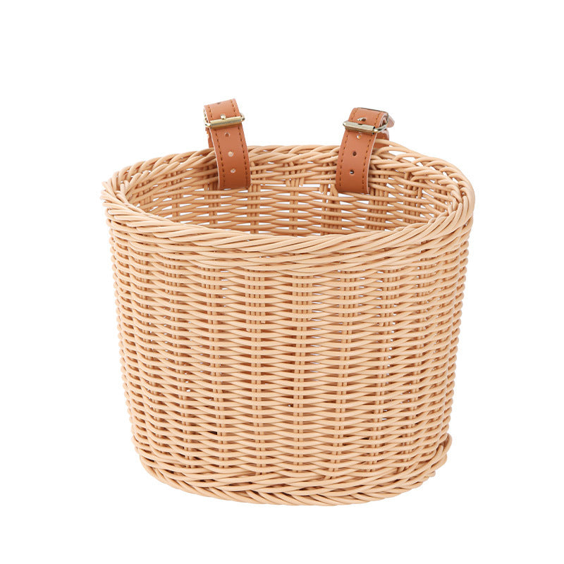 Ladies stylish basket with elegant leather straps Kalsten