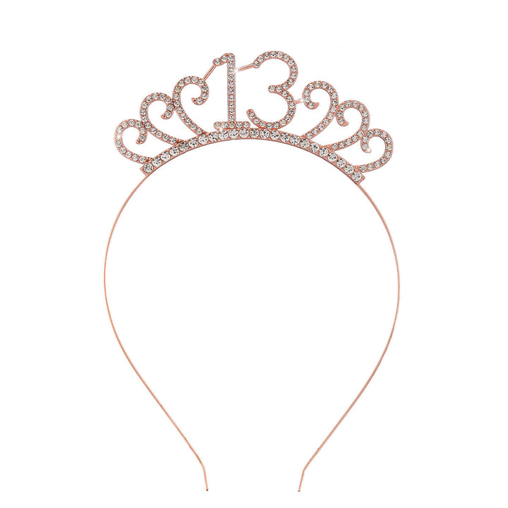 Ladies Crystal Tiara with Custom Designed Number Motif Kalsten