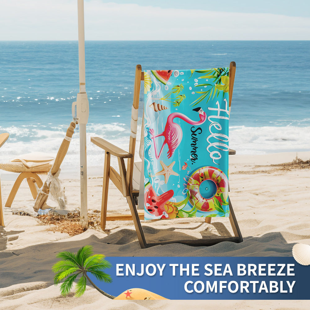 Ladies beach towel with maritime stripe pattern Kalsten