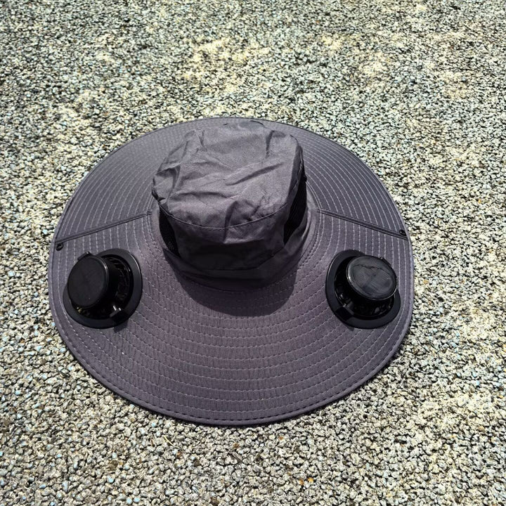 air-cooled sun hat with removable USB fans and wide neck protection Kalsten