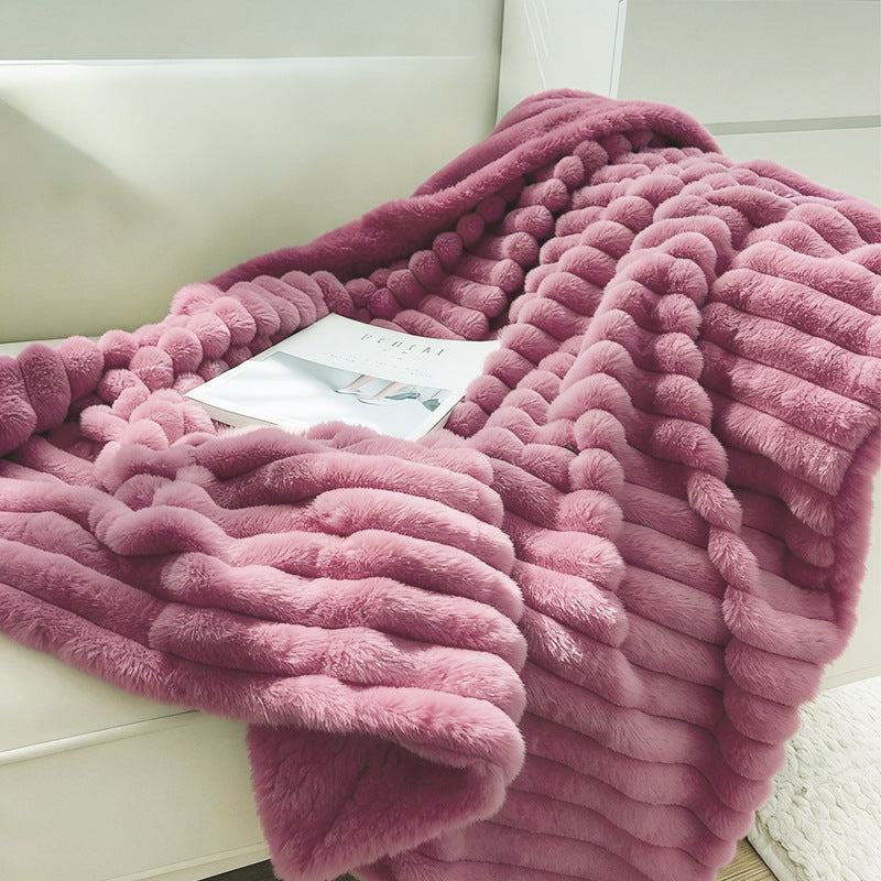 Women Super Soft Plush Blanket with 3D Structure Kalsten