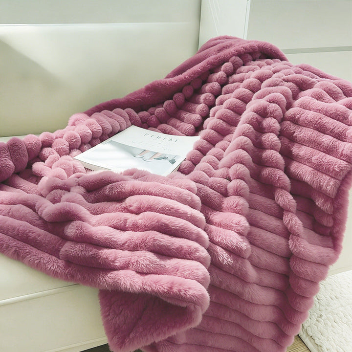 Women Super Soft Plush Blanket with 3D Structure Kalsten