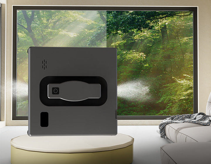 advanced robotic window cleaning system with remote control and safety tether Kalsten
