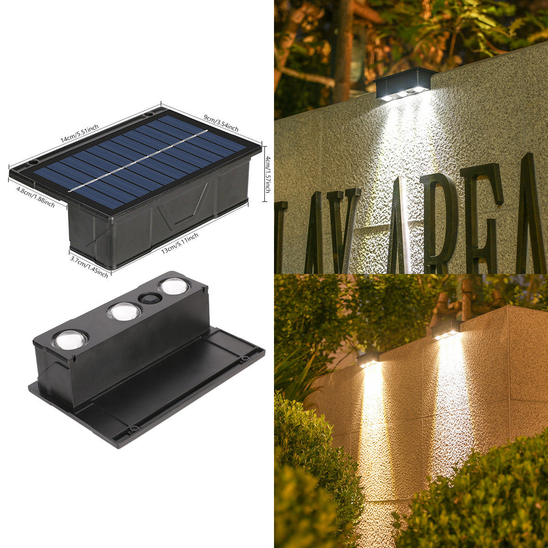 Outdoor Solar RGB Wall-Mounted Accent Lights With Dual-Beam Waterproof Design Kalsten