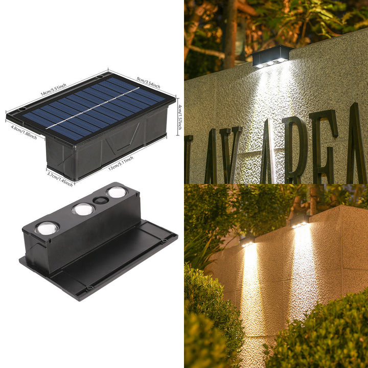 Outdoor Solar RGB Wall-Mounted Accent Lights With Dual-Beam Waterproof Design Kalsten